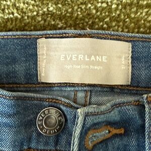Everlane high rise slim straight Blue Denim Jeans